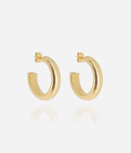 Boucles d'oreilles Kaneko (Acier doré)