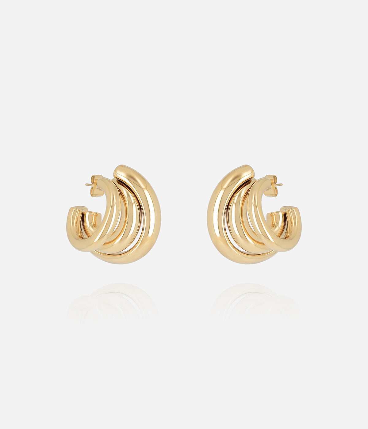 Boucles d'oreilles Amaya (Acier doré)
