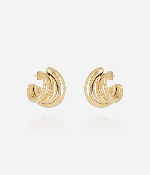 Boucles d'oreilles Amaya (Acier doré)