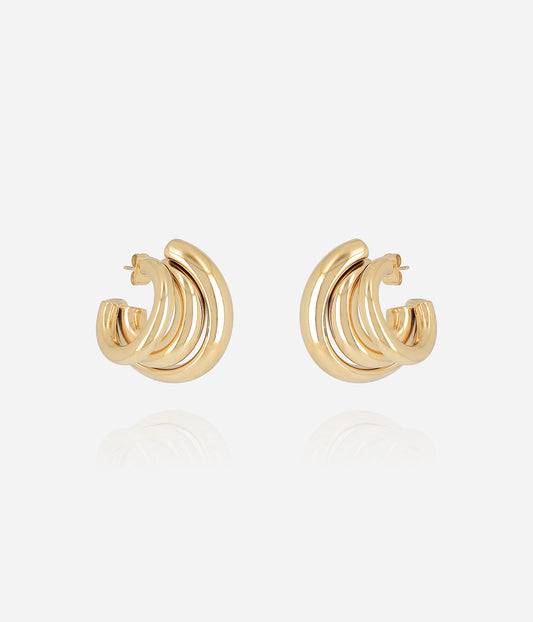Boucles d'oreilles Amaya (Acier doré)