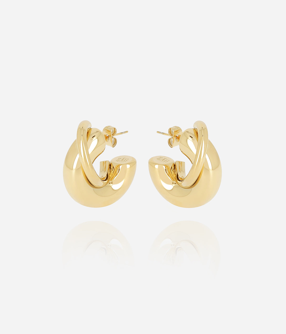 Boucles d'oreilles Chika (Acier doré)