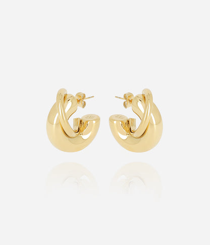 Boucles d'oreilles Chika (Acier doré)
