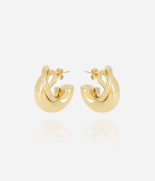 Boucles d'oreilles Chika (Acier doré)