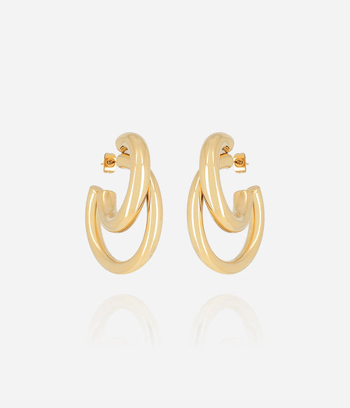 Boucles d'oreilles Kaylee (Acier doré)