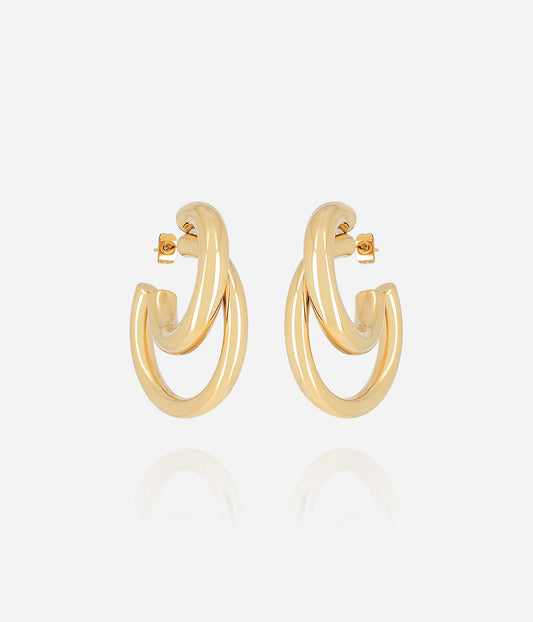 Boucles d'oreilles Kaylee (Acier doré)