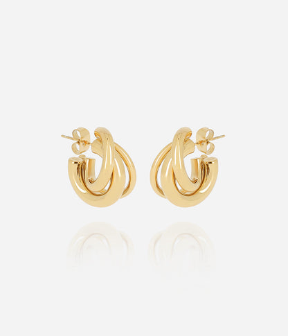 Boucles d'oreilles Lorna (Acier doré)