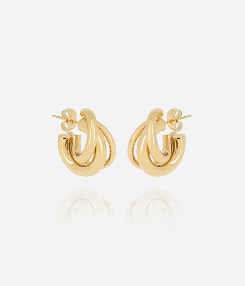 Boucles d'oreilles Lorna (Acier doré)
