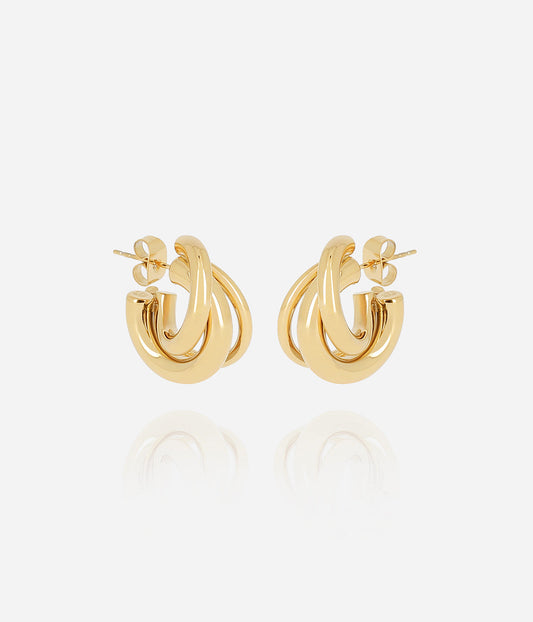 Boucles d'oreilles Lorna (Acier doré)
