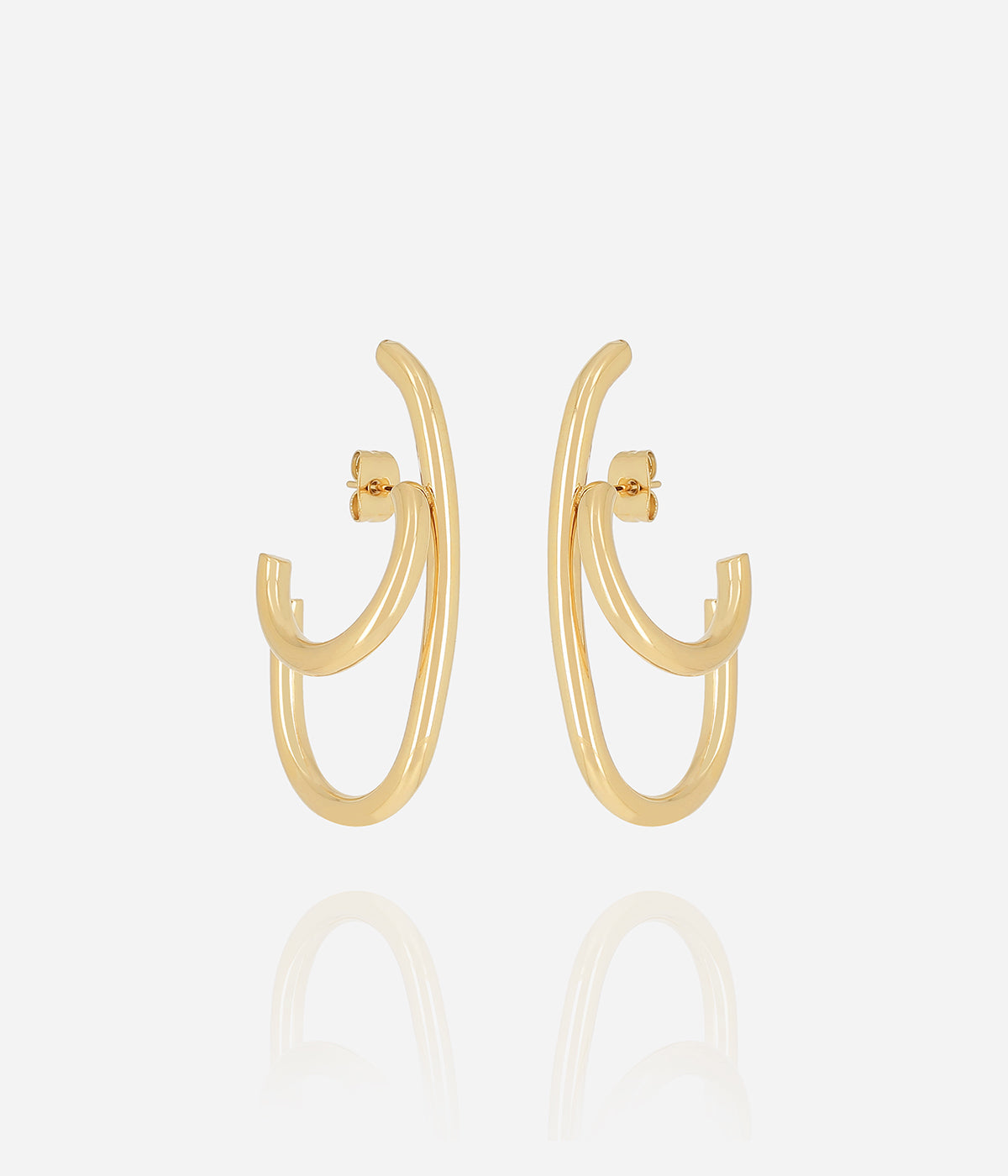 Boucles d'oreilles Augusta (Acier doré)