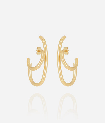 Boucles d'oreilles Augusta (Acier doré)