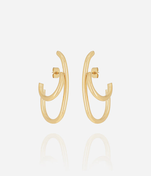 Boucles d'oreilles Augusta (Acier doré)