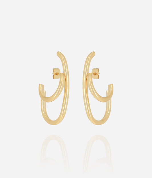 Boucles d'oreilles Augusta (Acier doré)