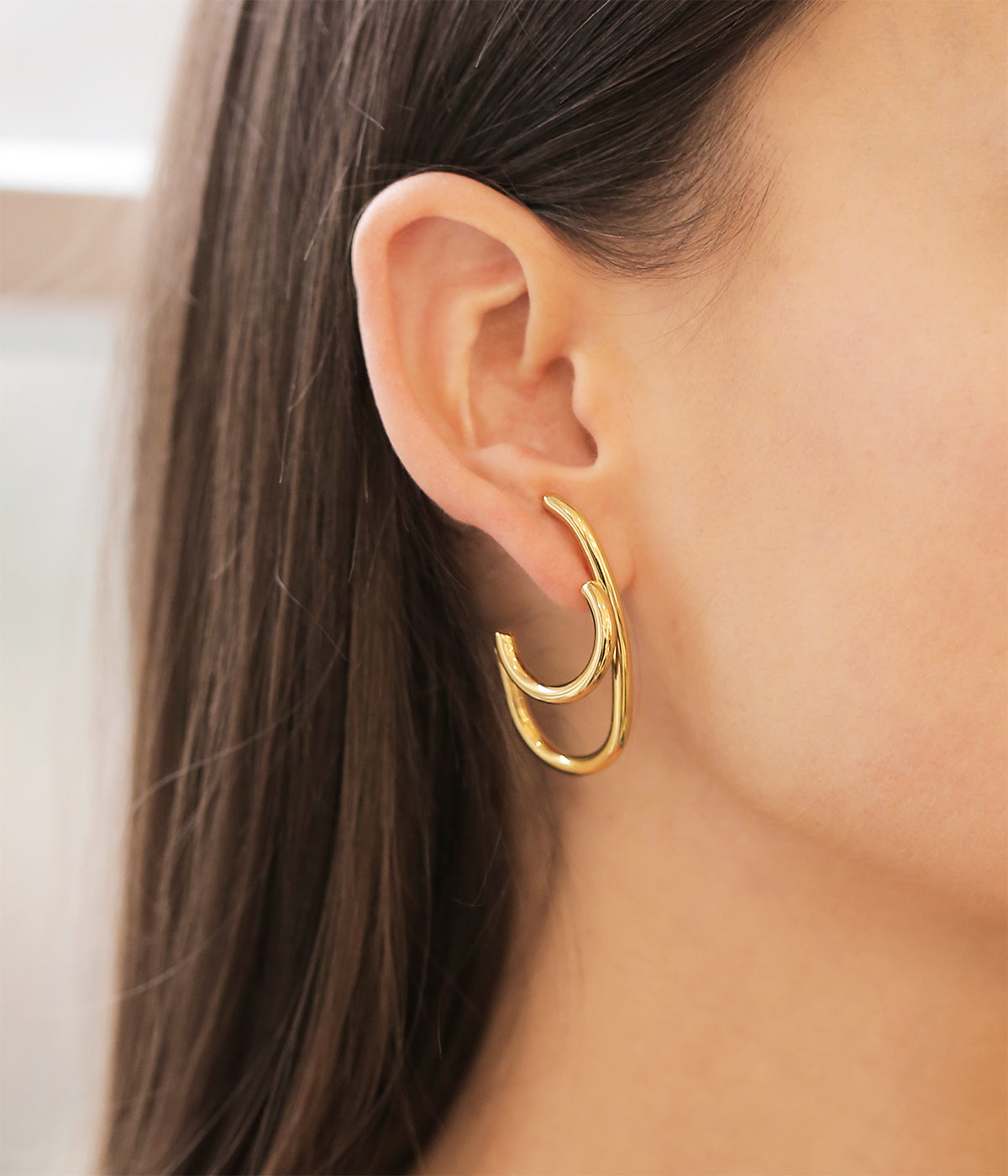 Boucles d'oreilles Augusta (Acier doré)
