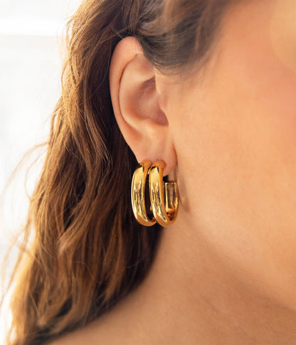 Boucles d'oreilles Loïs (Acier)