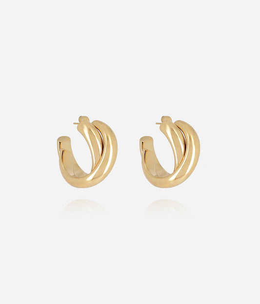 Boucles d'oreilles Benetta (Acier doré)