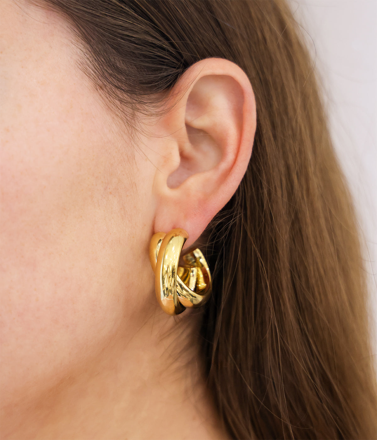 Boucles d'oreilles Benetta (Acier doré)