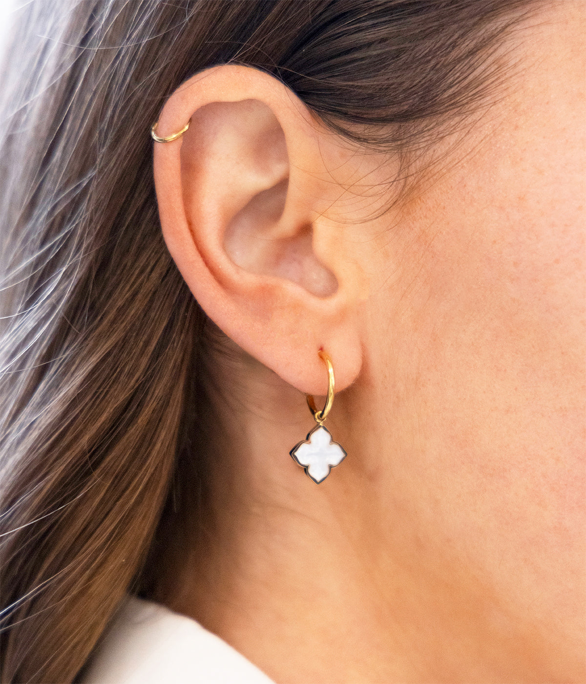 Boucles d'oreilles Racine (Acier doré)