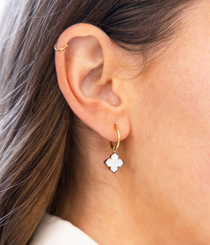 Boucles d'oreilles Racine (Acier doré)