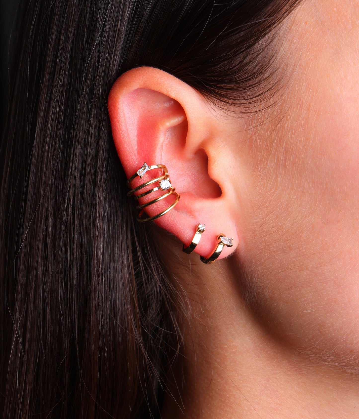 Earcuffs Gabriela (Acier doré)