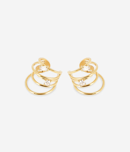 Earcuffs Gabriela (Acier doré)