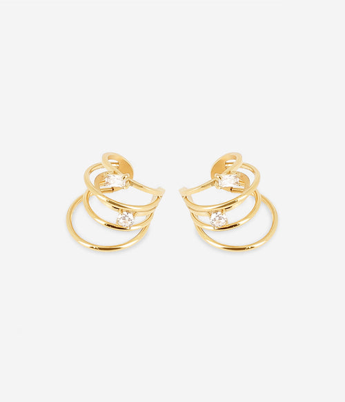 Earcuffs Gabriela (Acier doré)