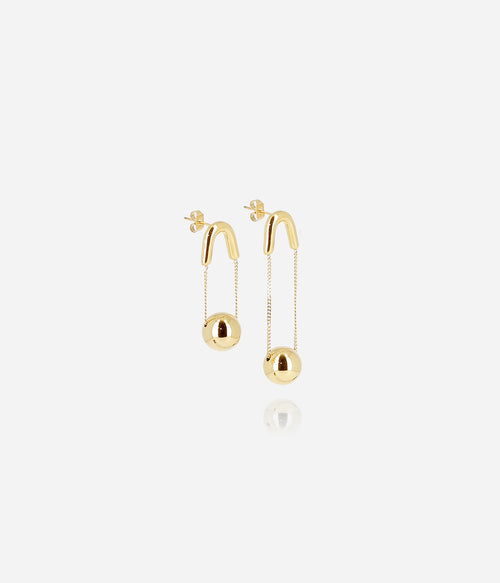 Boucles d'oreilles Charmante (Acier doré)
