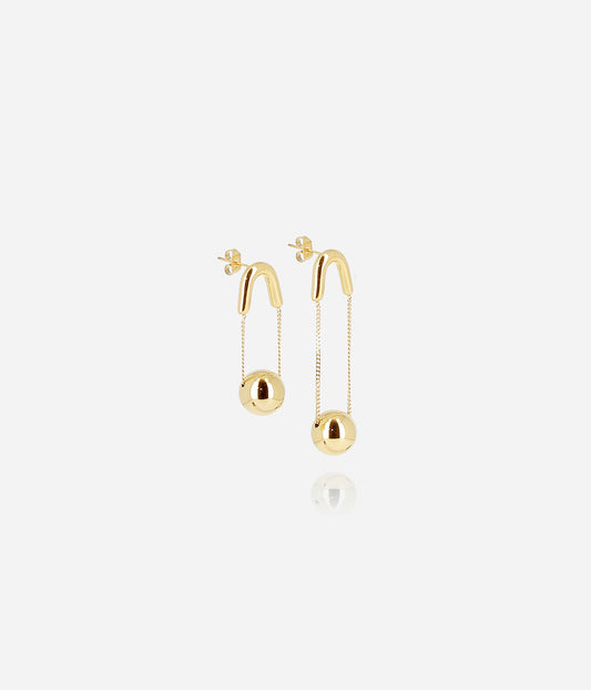Boucles d'oreilles Charmante (Acier doré)