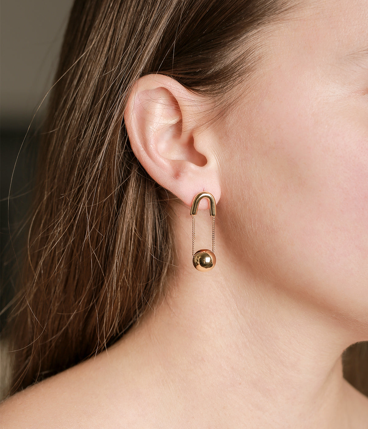 Boucles d'oreilles Charmante (Acier doré)