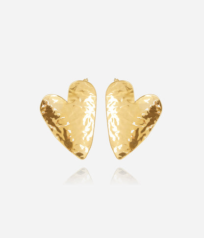 Boucles d'oreilles Coracao (Acier doré)