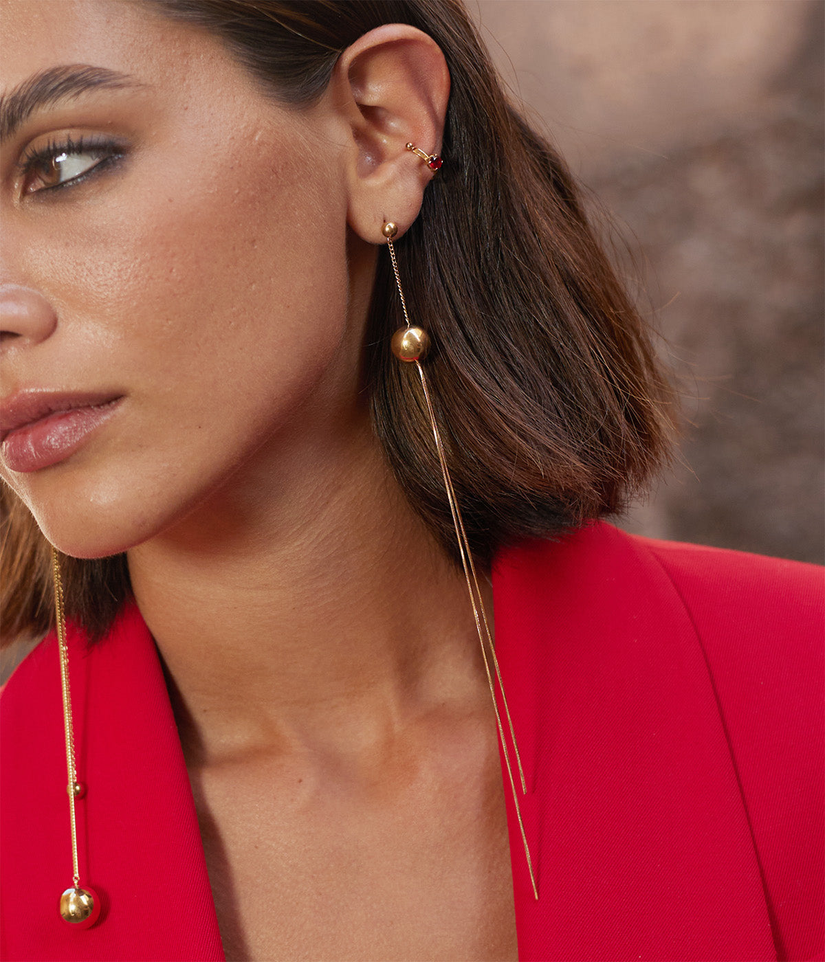 Boucles d'oreilles Dalmassi (Acier doré)