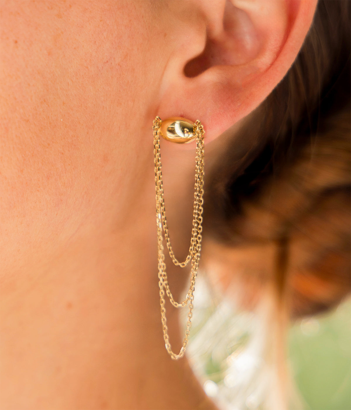 Boucles d'oreilles Dilbana (Acier doré)