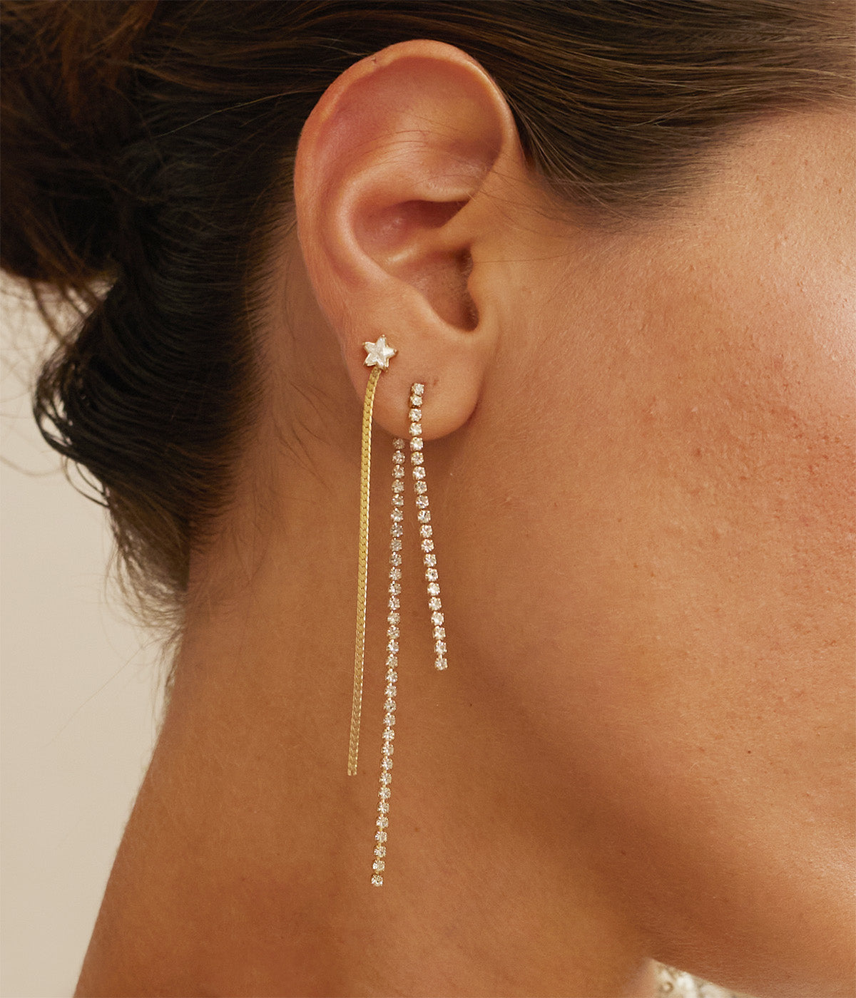 Boucles d'oreilles Alaris (Acier doré)