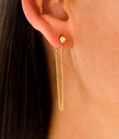 Boucles d'oreilles Enia (Acier doré)
