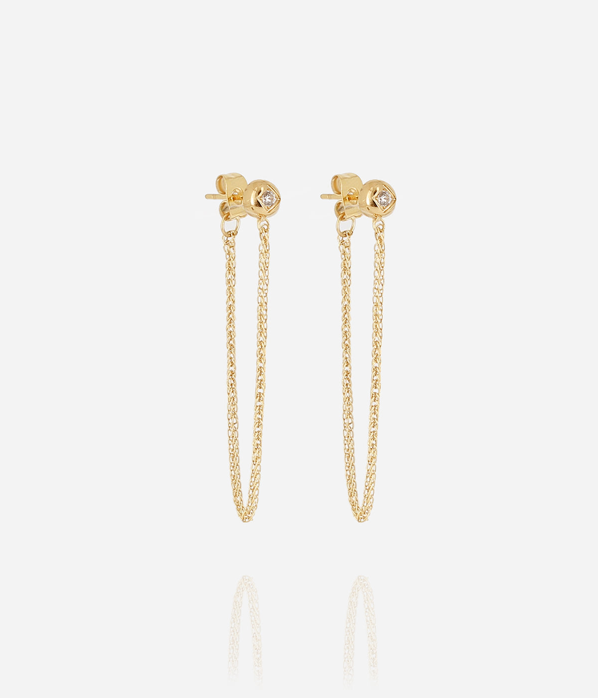 Boucles d'oreilles Enia (Acier doré)