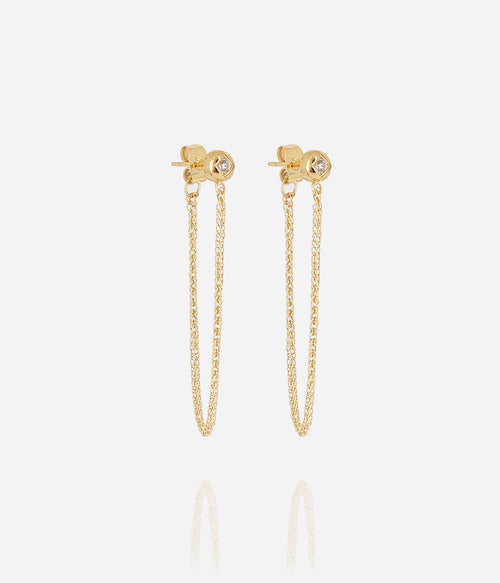 Boucles d'oreilles Enia (Acier doré)
