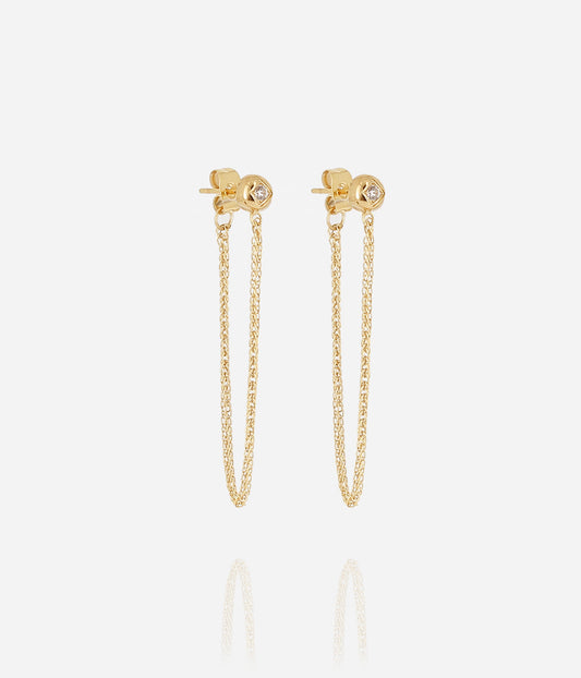 Boucles d'oreilles Enia (Acier doré)