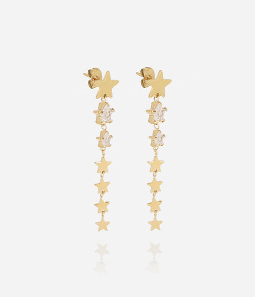Boucles d'oreilles Akiva (Acier doré)