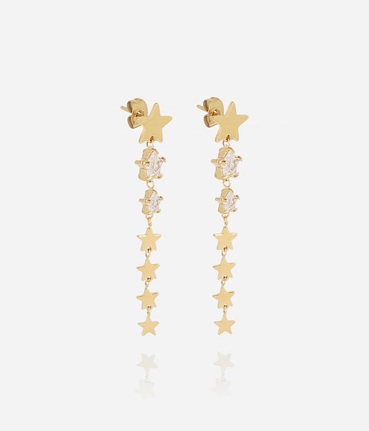 Boucles d'oreilles Akiva (Acier doré)