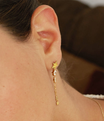 Boucles d'oreilles Akiva (Acier doré)