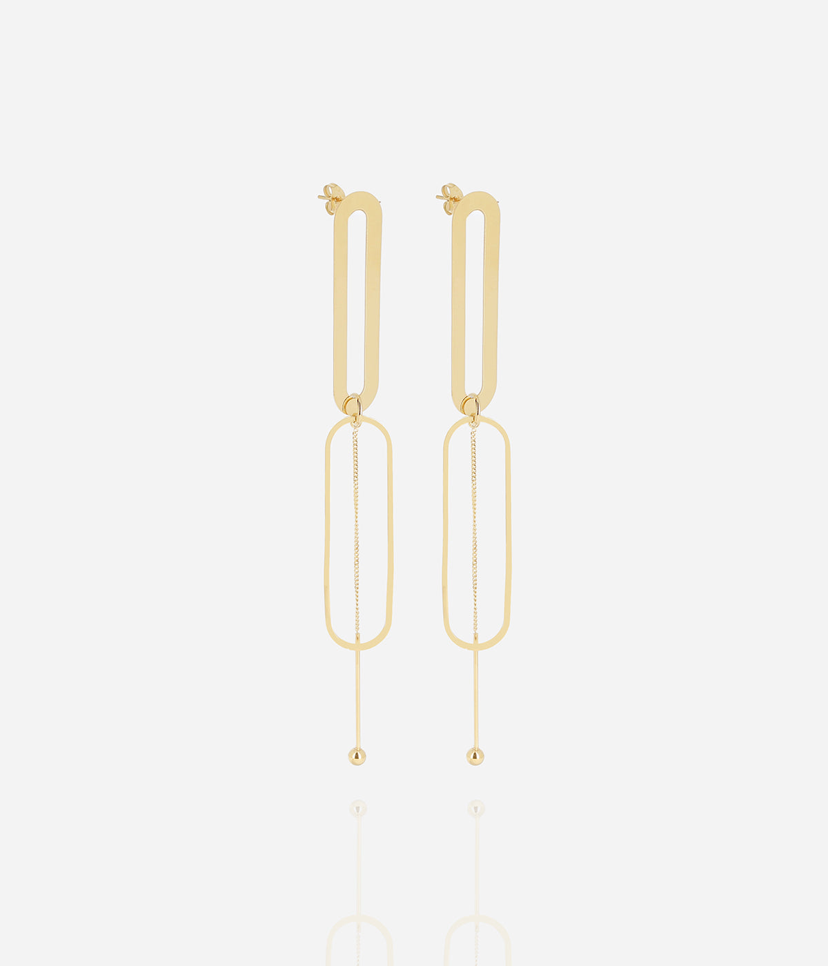 Boucles d'oreilles Rebel (Acier doré)