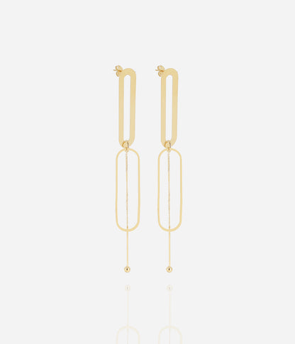 Boucles d'oreilles Rebel (Acier doré)