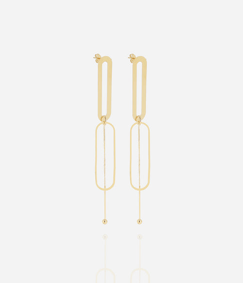 Boucles d'oreilles Rebel (Acier doré)