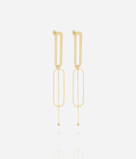 Boucles d'oreilles Rebel (Acier doré)