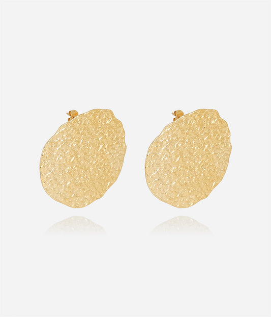 Boucles d'oreilles Solar (Acier doré)