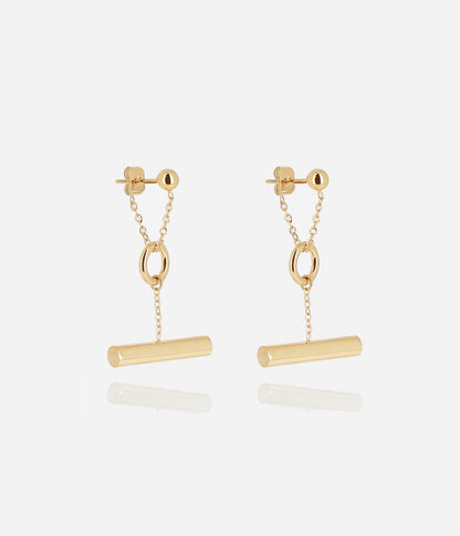 Boucles d'oreilles Furio (Acier doré)