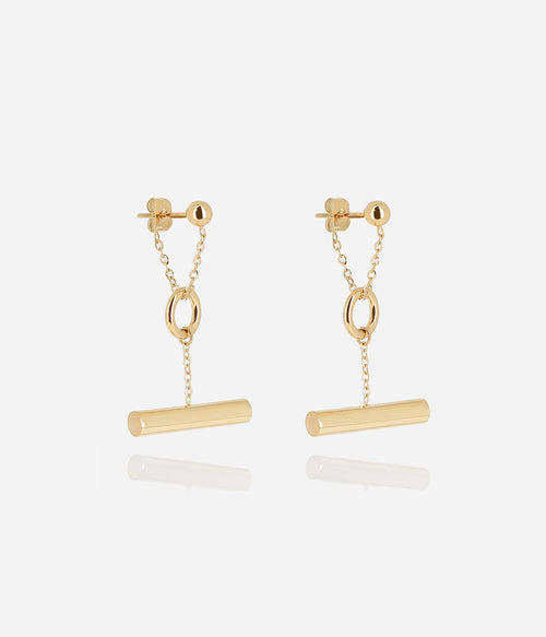 Boucles d'oreilles Furio (Acier doré)