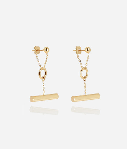Boucles d'oreilles Furio (Acier doré)