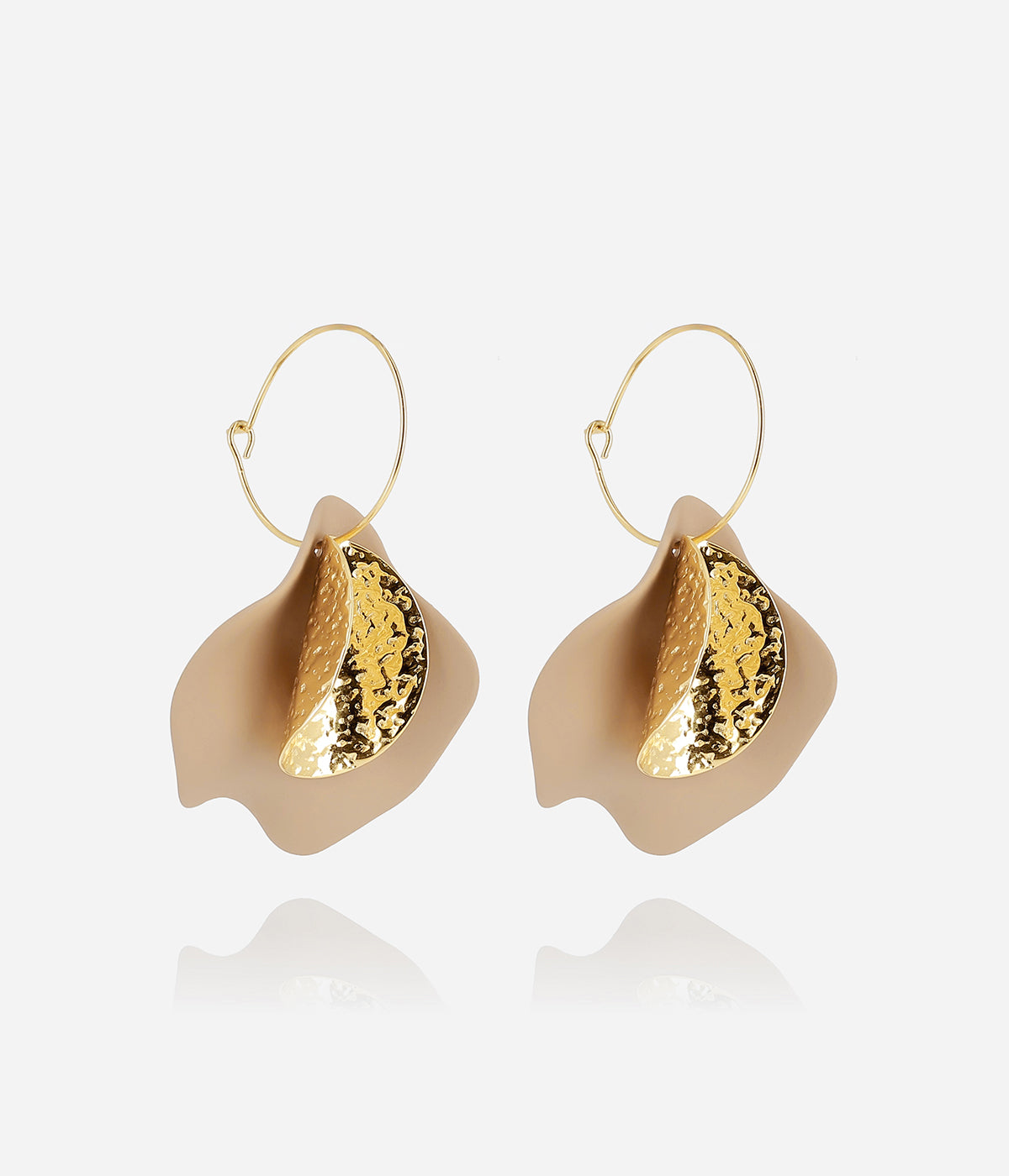 Boucles d'oreilles Soline (Acier doré)