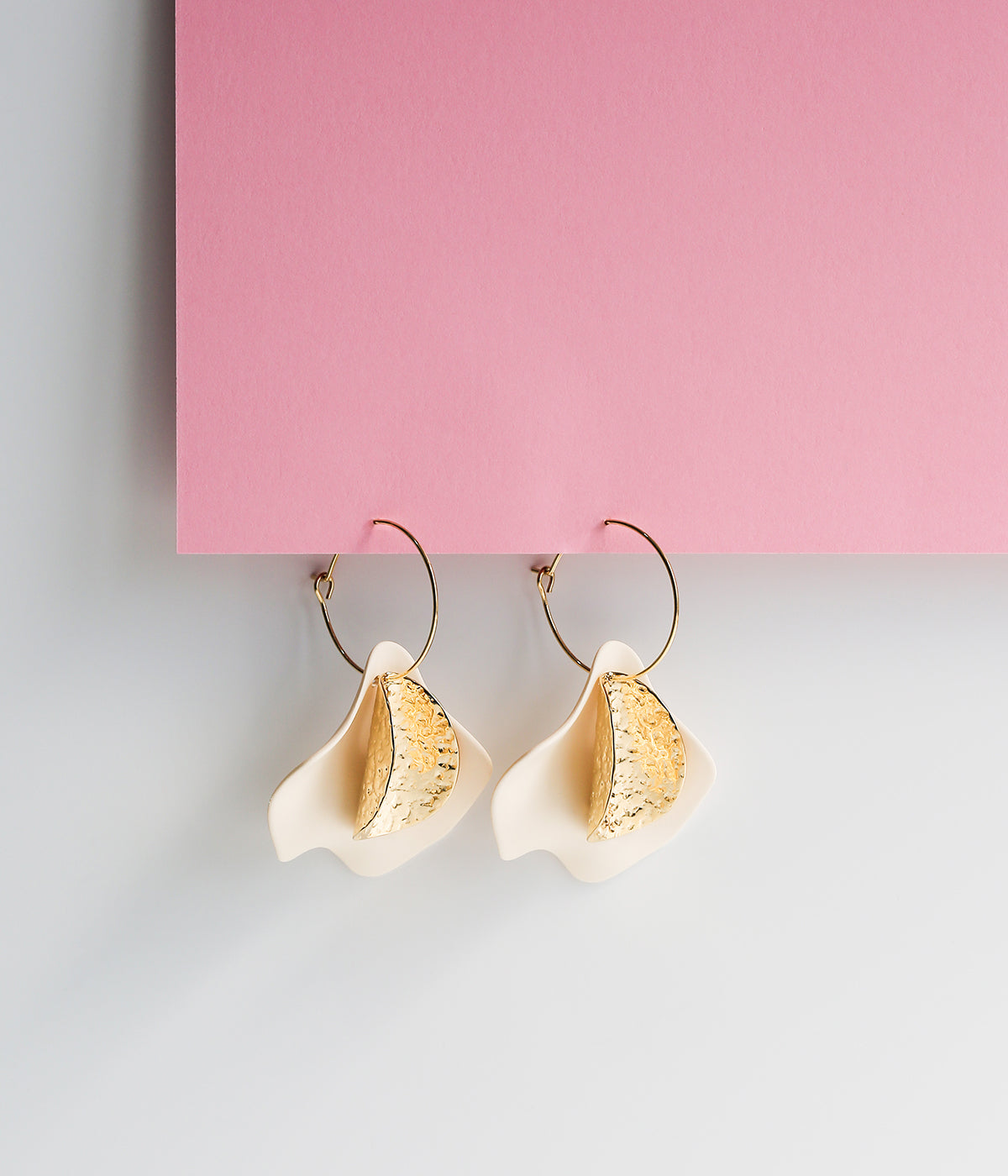 Boucles d'oreilles Soline (Acier doré)