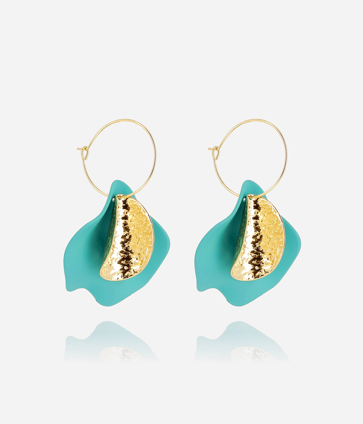 Boucles d'oreilles Soline (Acier doré)